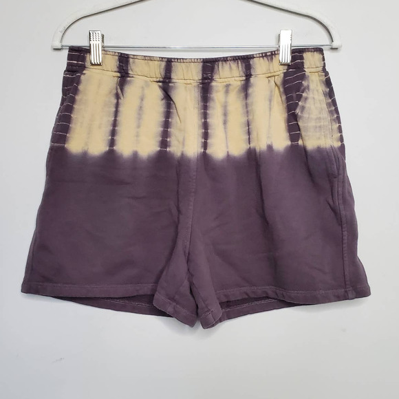 MADEWELL • Purple Beige Tie-Dye (Re)sourced Cotton Sweatshorts Sz M - Picture 2 of 7